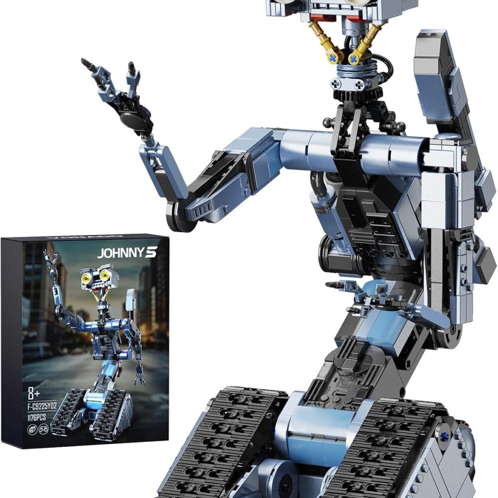 iATOM 1176 Pieces Johnny 5 Robot Building Set with Remote Control - Rechargeable, Gift for Adults Men, STEM Tech Movie Robotic Figure Model Kit
