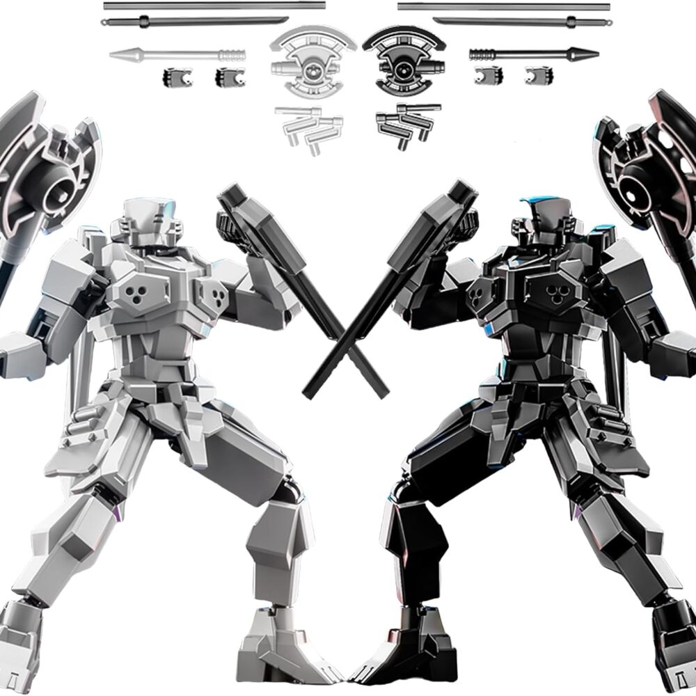 2Pack 5.5" T13 Action Figure Shield Warrior Titan 13 Assembly Completed | All joints are fully articulable and can be locked into fixed positions to facilitate stop-motion animation production.