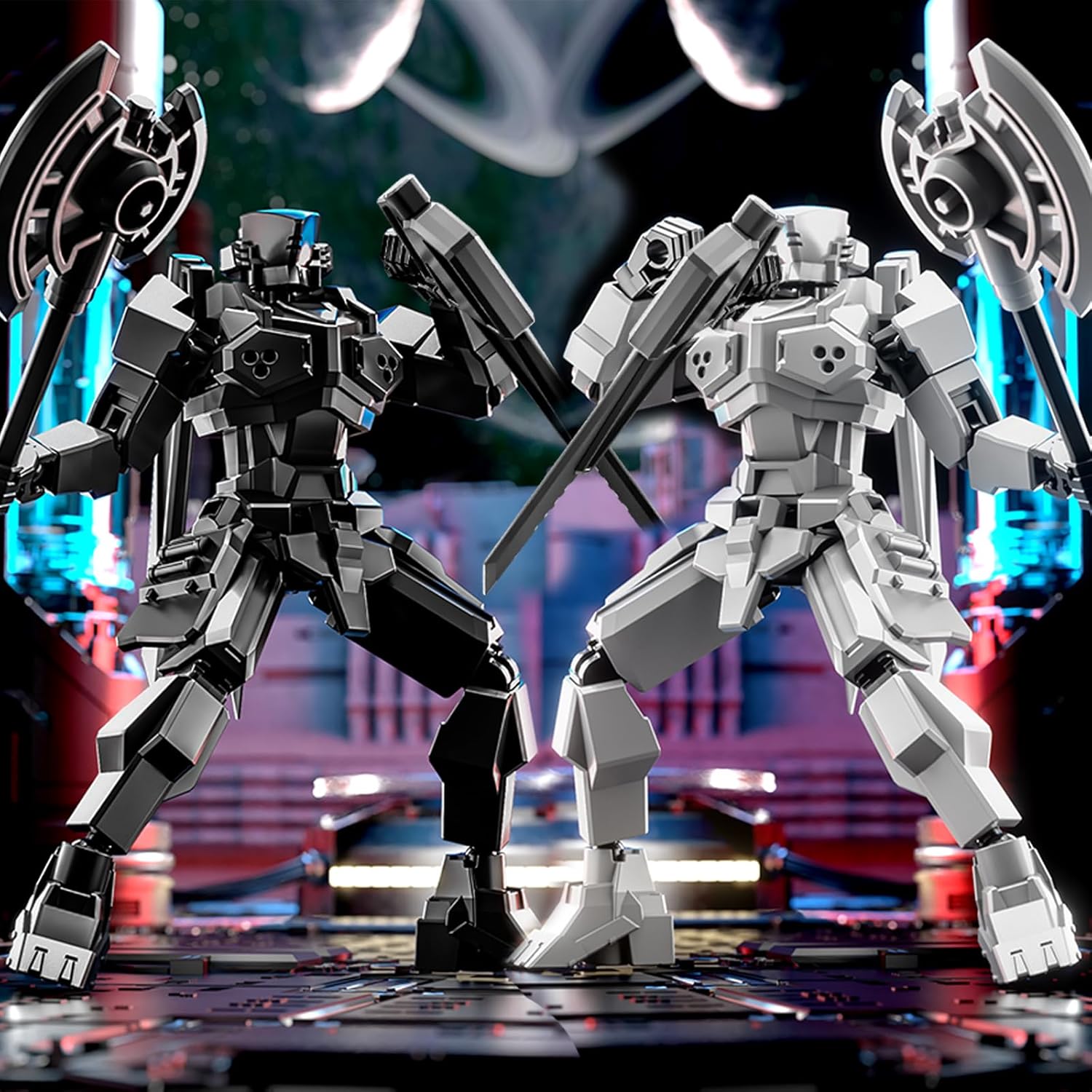 2Pack 5.5" T13 Action Figure Shield Warrior Titan 13 Assembly Completed | All joints are fully articulable and can be locked into fixed positions to facilitate stop-motion animation production. - Image 4