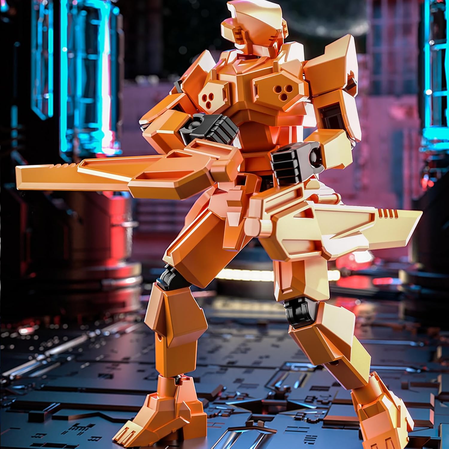2Pack 5.5" T13 Action Figure Shield Warrior Titan 13 Assembly Completed | All joints are fully articulable and can be locked into fixed positions to facilitate stop-motion animation production. - Image 5