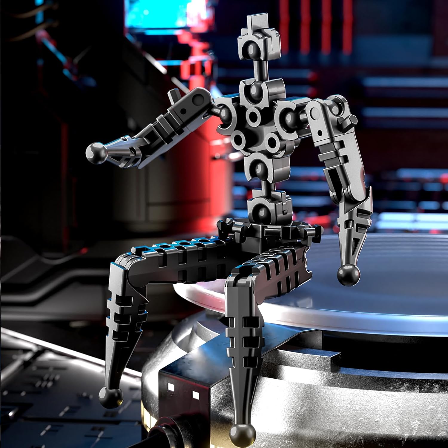 2Pack 5.5" T13 Action Figure Shield Warrior Titan 13 Assembly Completed | All joints are fully articulable and can be locked into fixed positions to facilitate stop-motion animation production. - Image 7