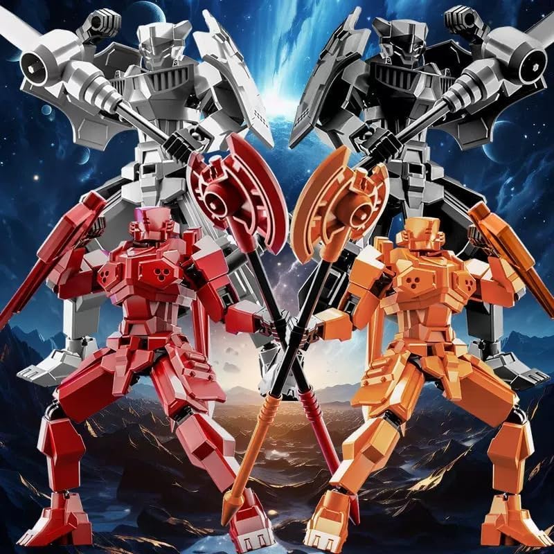 2Pack 5.5" T13 Action Figure Shield Warrior Titan 13 Assembly Completed | All joints are fully articulable and can be locked into fixed positions to facilitate stop-motion animation production. - Image 8