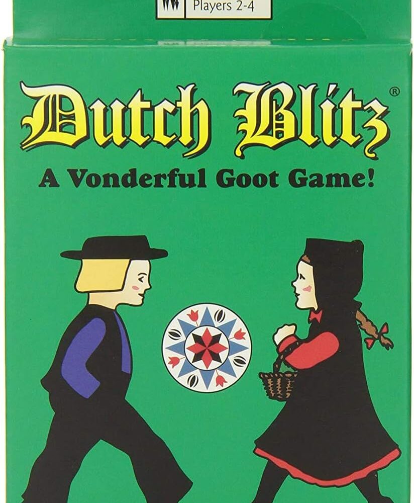 Dutch Blitz Card Game - Original Fast Paced Family Game with 160 Cards | Exciting 2-4 player competition for ages 8+, includes 4 colorful decks, simple rules, and quick-to-learn strategy play